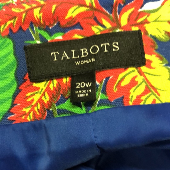 Talbots Royal Blue Tropical Print Skirt - Picture 4 of 5